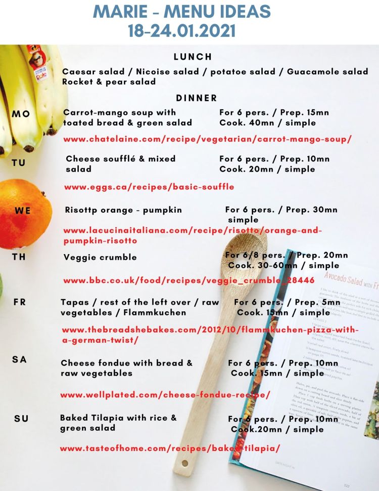 Recipes inspirations