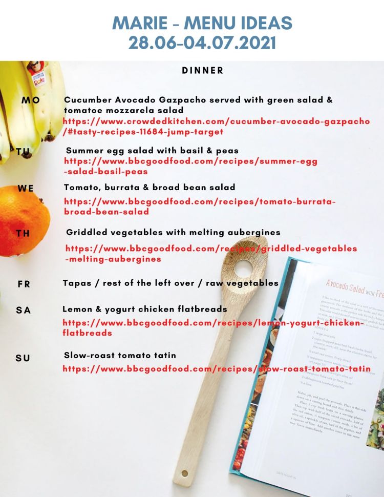 Recipes ideas for your week